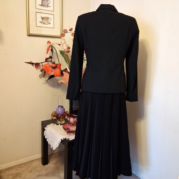 Preowned FRANK WALDER Women's High Quality Lined Black Blazer Jacket Size 38 - Picture 6 of 12